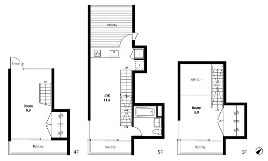 NEST(2LDK/4階)の間取り写真