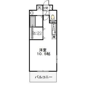 壱番館元今泉(1K/5階)の間取り写真