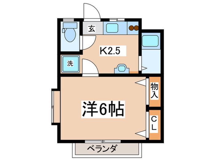 ノーブルハイム(1K/1階)の間取り写真