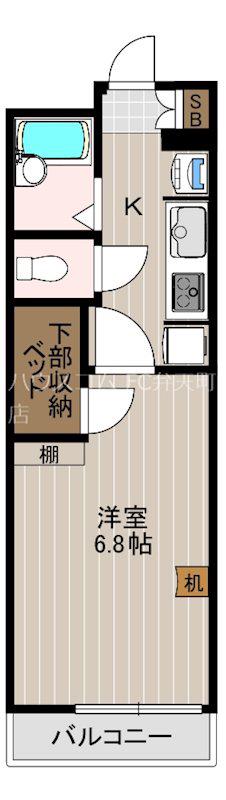 レオパレス夕凪(1K/4階)の間取り写真