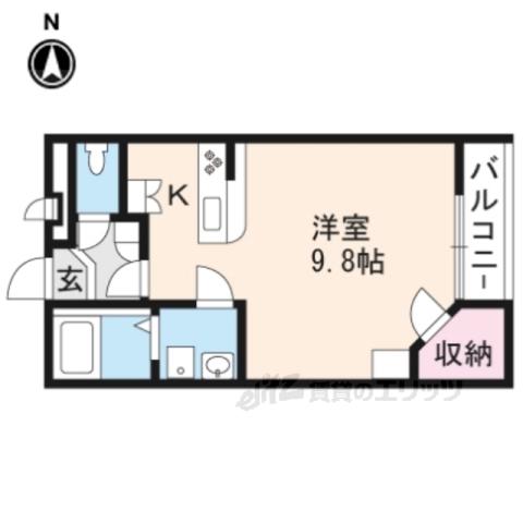 レオパレスLA VISTA 2(1K/3階)の間取り写真