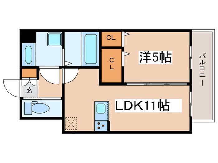 ウインドワード(1LDK/3階)の間取り写真