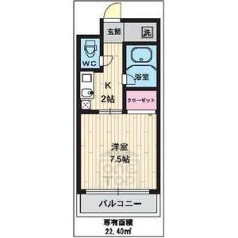 ESTUDIO豊中(1K/1階)の間取り写真