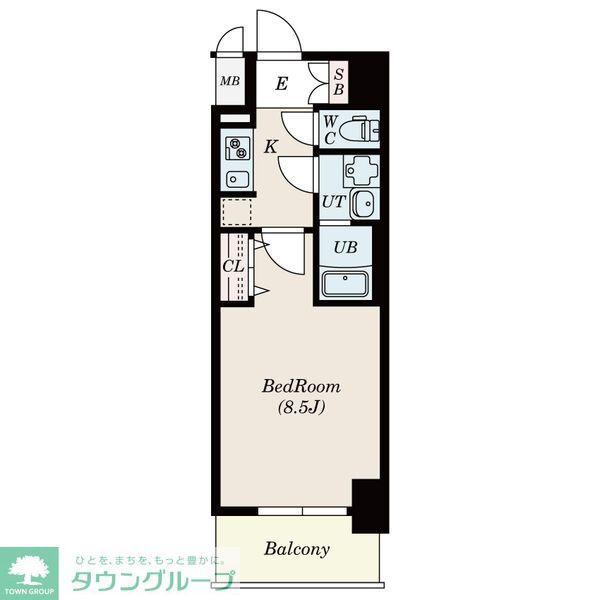 S-RESIDENCE金山ウエスト(1K/6階)の間取り写真