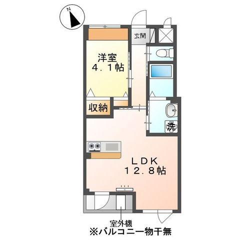 メゾンアドラブール(1LDK/1階)の間取り写真