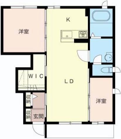 パルメゾン(2LDK/1階)の間取り写真