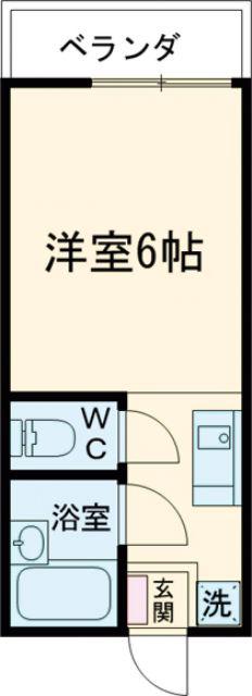 コスモハイツ(1K/1階)の間取り写真