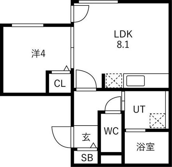 BLANTONS(1LDK/3階)の間取り写真
