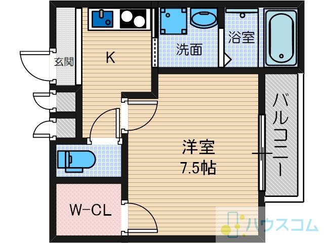フジパレス南正雀2番館(1K/1階)の間取り写真