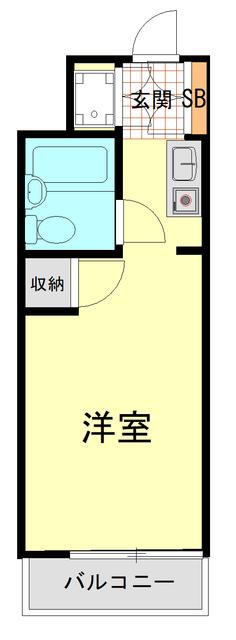 サンホワイト磯子(ワンルーム/3階)の間取り写真