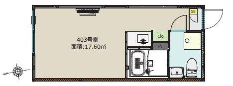 BOASORTE綾瀬1丁目(ワンルーム/4階)の間取り写真