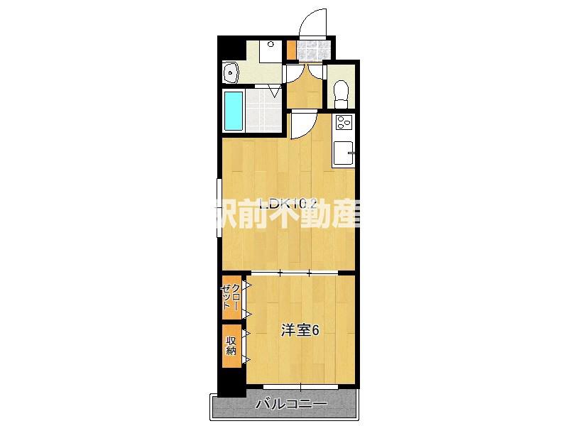 ハイド マークス(1LDK/2階)の間取り写真
