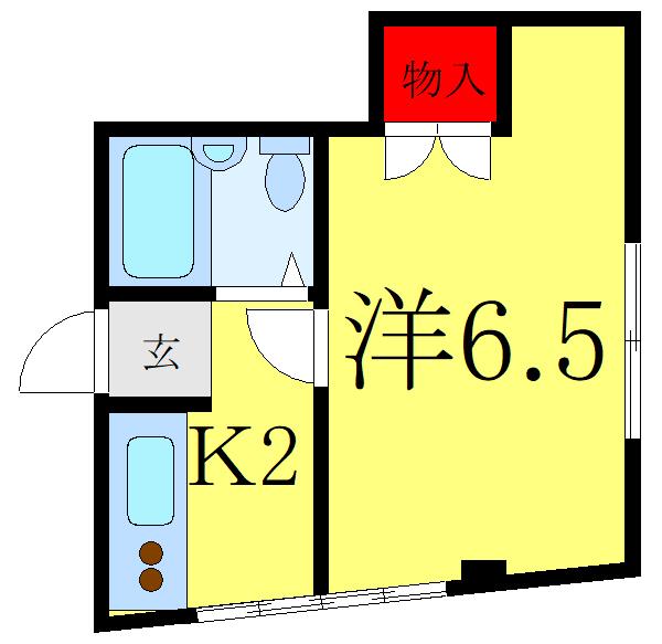 サンコーポII(1K/2階)の間取り写真