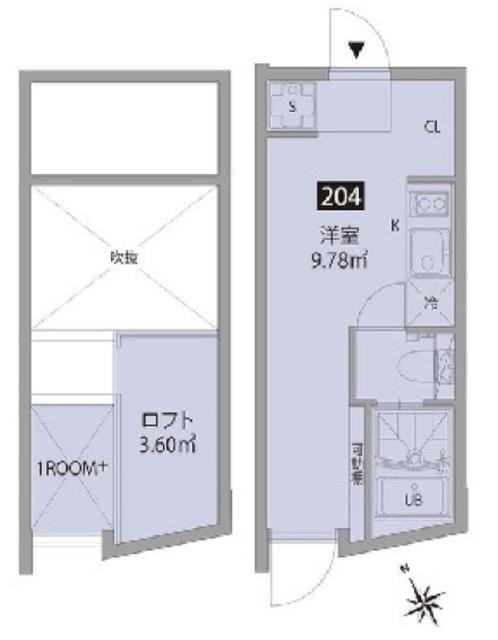 久我山テラス(ワンルーム/2階)の間取り写真