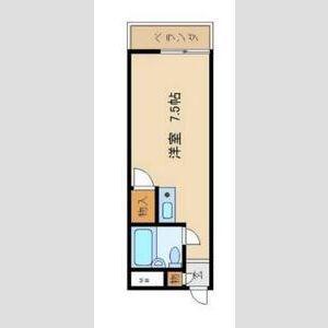 SENSE富田林(1K/1階)の間取り写真