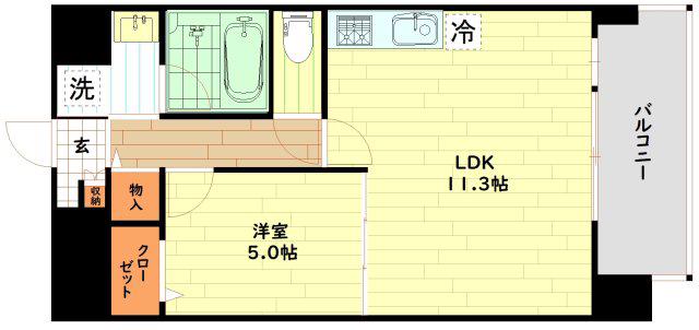 海老江サンライズ(1LDK/2階)の間取り写真