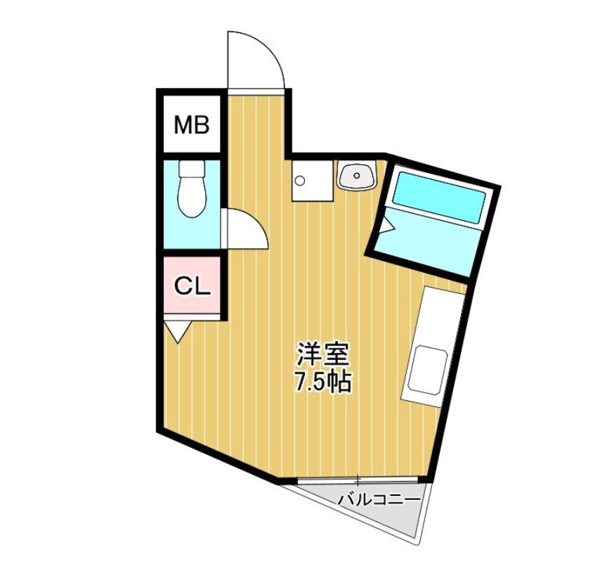 えびすガーデン(ワンルーム/3階)の間取り写真