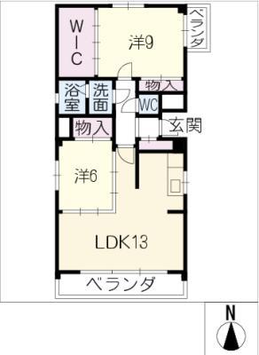 アーベイン東桜(2LDK/7階)の間取り写真