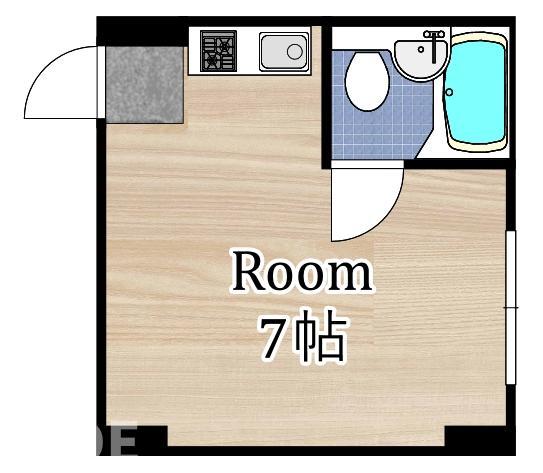 シンエイ野江(ワンルーム/3階)の間取り写真