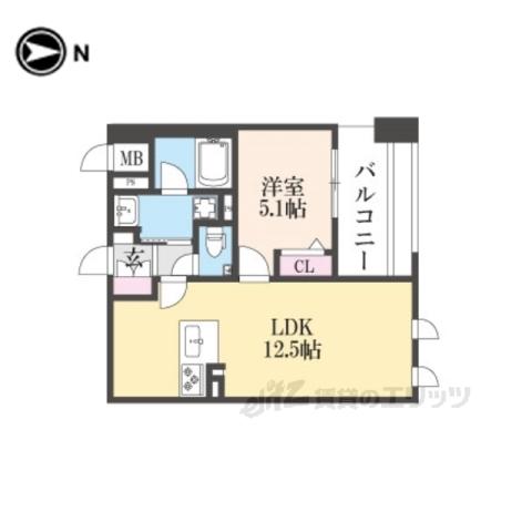 LAVIENANARA(1LDK/3階)の間取り写真