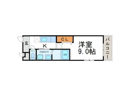 フジパレス武庫之荘I番館(1K/1階)の間取り写真
