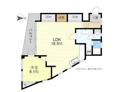 モア明野(1LDK/2階)の間取り写真