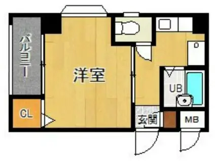 ヴェルビュ桜町(1K/3階)の間取り写真