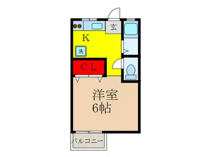 レスト佐武(1K/3階)の間取り写真