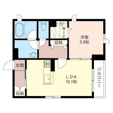 プレディーナ(1LDK/3階)の間取り写真