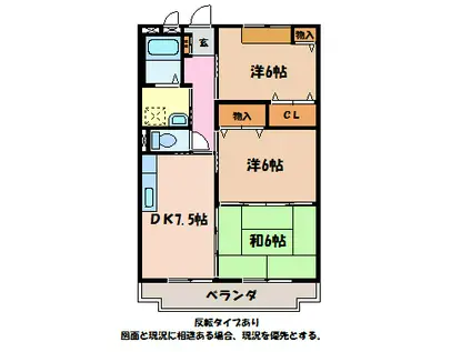 ボアールうつくし(3DK/2階)の間取り写真