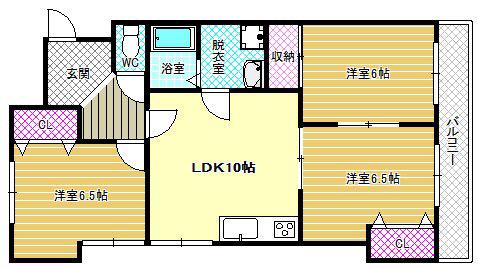 パークロイヤル宮山(3LDK/2階)の間取り写真