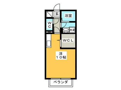 グラーサ・グランベール(ワンルーム/2階)の間取り写真