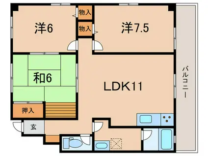 アルバ星和(3LDK/2階)の間取り写真