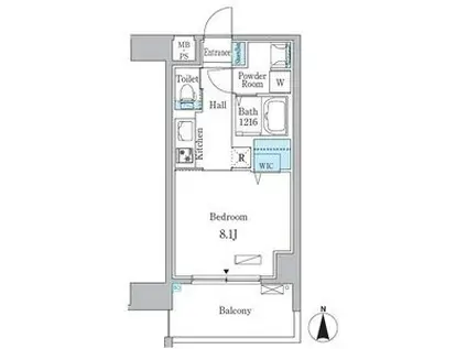 アリエッタNAGOYA(1K/7階)の間取り写真