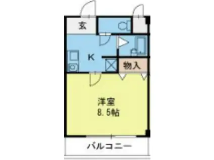 アプローズ堂島ーー(1K/2階)の間取り写真