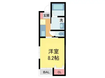 ユナイテッドキングダム宝塚II(1K/1階)の間取り写真