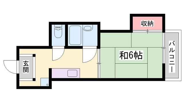 堤ハイツ(1DK/3階)の間取り写真