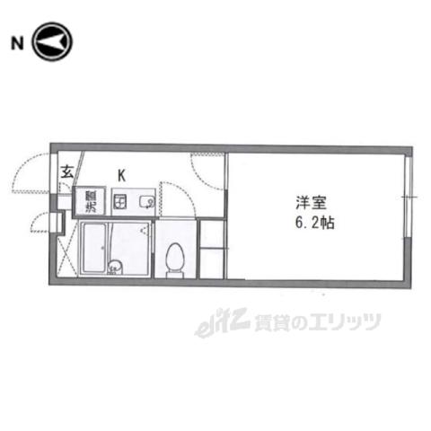 レオパレスKIRARA(1K/1階)の間取り写真