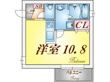 ALEGRIA垂水霞ヶ丘(ワンルーム/2階)の間取り写真