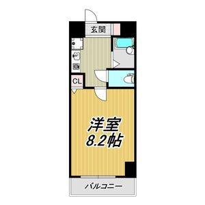 ハウスメイトII(1K/2階)の間取り写真
