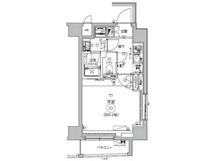 セジョリ池上(1K/6階)の間取り写真