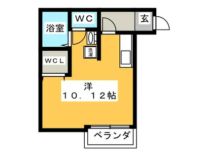 デ・ローサ(ワンルーム/3階)の間取り写真
