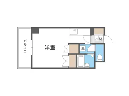 セゾン・ドゥ・ブランシェ北21条(1K/4階)の間取り写真