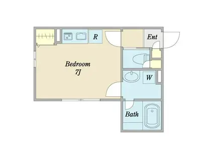 サンクレール柏(1K/2階)の間取り写真