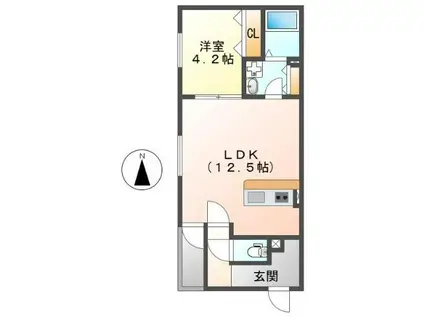 BC大金(1LDK/1階)の間取り写真