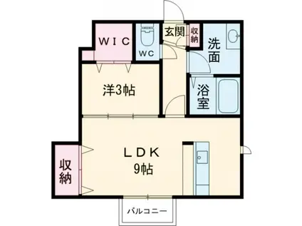 CAMMINOIII(1LDK/1階)の間取り写真