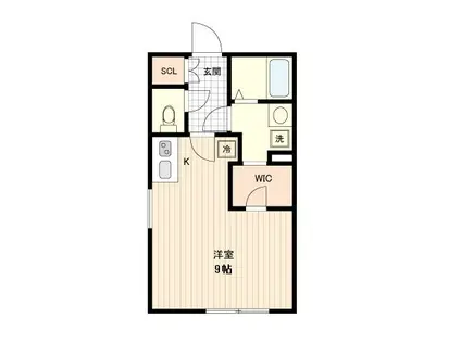 FUSION SHINJUKU NISHIOCHIAI(ワンルーム/3階)の間取り写真