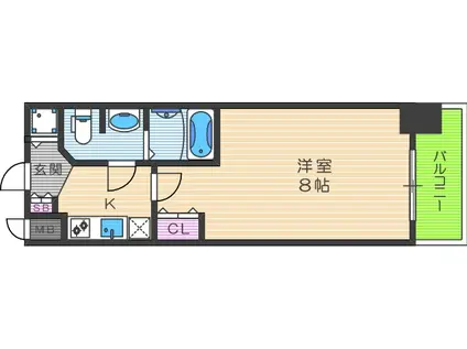 エスライズ梅田北(1K/10階)の間取り写真
