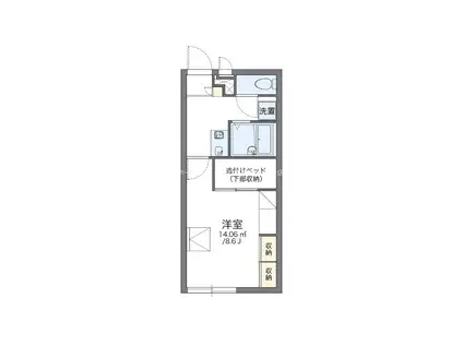 レオパレス三ノ輪東III(1K/1階)の間取り写真