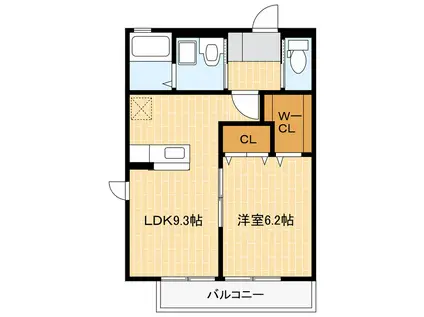 JR東海道本線 愛野駅(静岡) 徒歩18分 2階建 築12年(1LDK/2階)の間取り写真